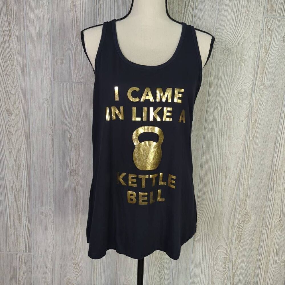 Instant Message Women’s 2X Plus I Came in Like a Kettle Bell Athletic Top Shirt